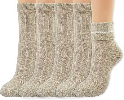 BomKinta Crew Boot Socks for Women - Cozy Warm Winter Socks - Comfy Soft Christmas Sleeping Sock Gifts Size 5-10