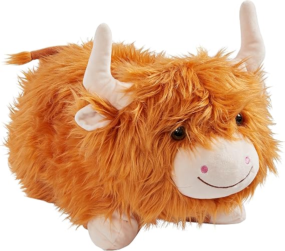 Pillow Pets Highland Cow, 18" Stuffed Animal Plush Toy