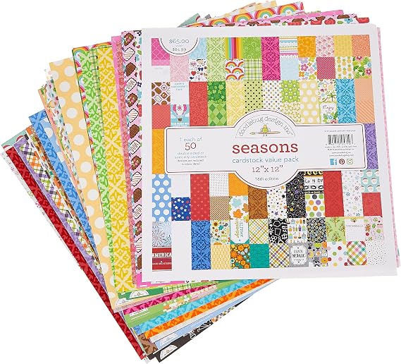 DOODLEBUG 5719 Değerli Kart Stoğu Kiti 12"X12", 50 Yaprak