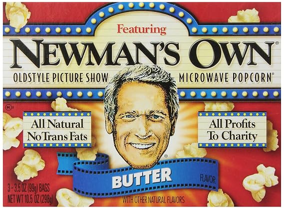 Newman's Own Old Style Picture Show Microwave Popcorn,Butter, 3 Count (Pack of 1)