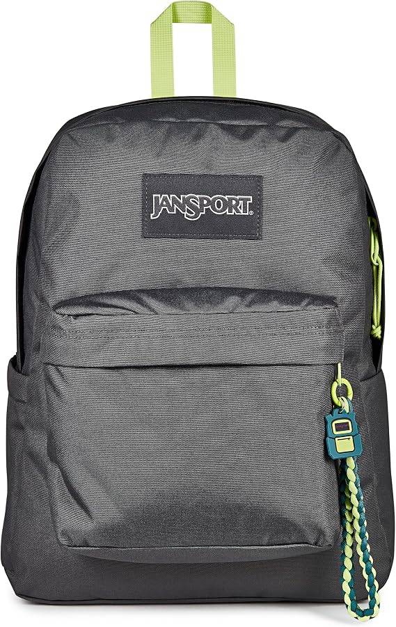 JanSport Superbreak Plus Charmed, Bag Charm Smokey Grit/Bratty
