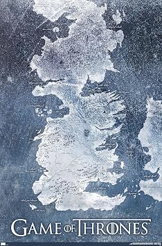 Game of Thrones - Winter Map Wall Poster, 34L" x 22.4W", Premium Unframed Version
