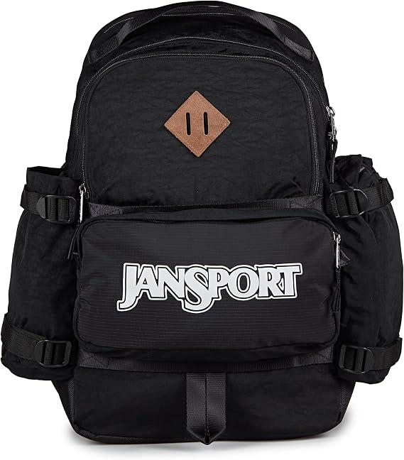 JanSport Seattle Pack Durable Backpack with Main Compartment, Dual Water Bottle Pockets, Lined Laptop Sleeve, Black