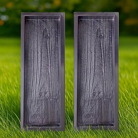 Big DIY Precast Concrete Molds 2 pcs Wooden Pavers Cement Paver Mold - Pathmaker ii Mold Hormigon Molde - Paving Stone Molds for Concrete - DIY Stepping Stone Forms