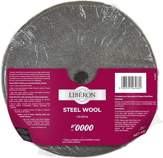 Liberon Steel Wool #0000 1kg Roll