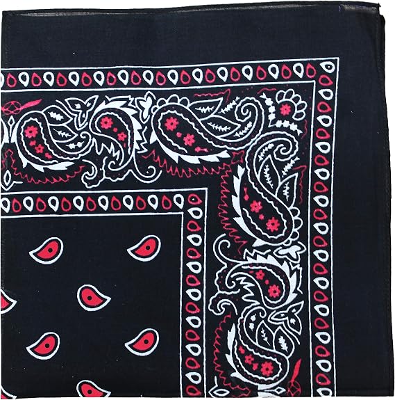 Balec Pack of 100 Paisley Cotton Bandanas Novelty Headwraps - Bulk Wholesale - 22 inches
