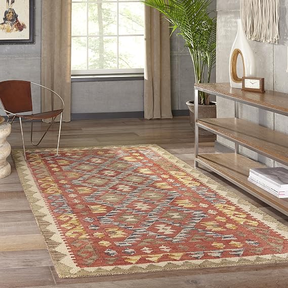 Momeni Rugs Tangier Collection, 100% Wool Hand Tufted Tip Sheared Transitional Area Rug, 2'3" x 8' Runner, Red