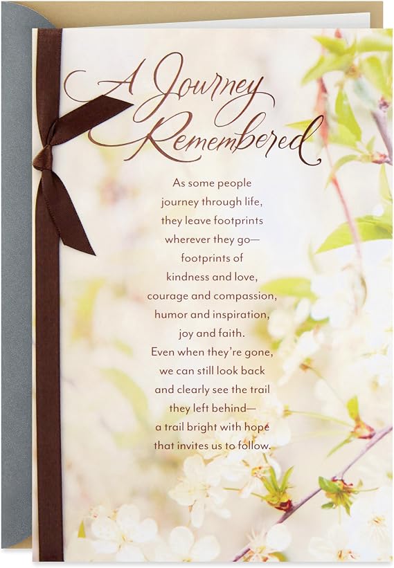 Hallmark Mahogany Religious Sympathy Greeting Card (They Leave Footprints)