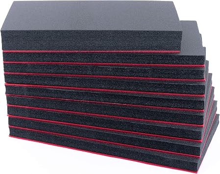 Original Version - Pelican 0450 Solid Black Foam, with Red Shadow Foam, for Tool Control